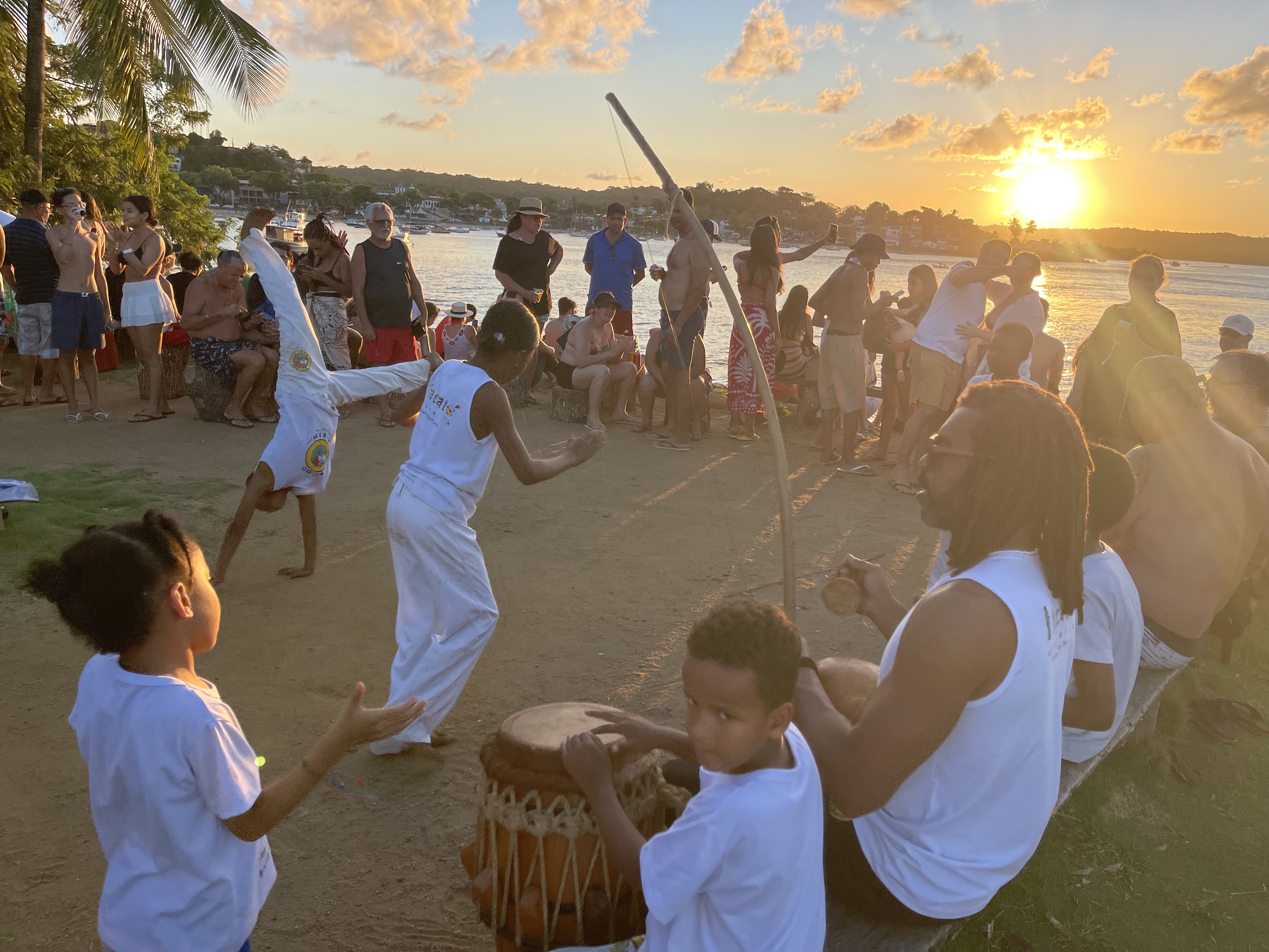 Capoeira at sunset on Itacare beach